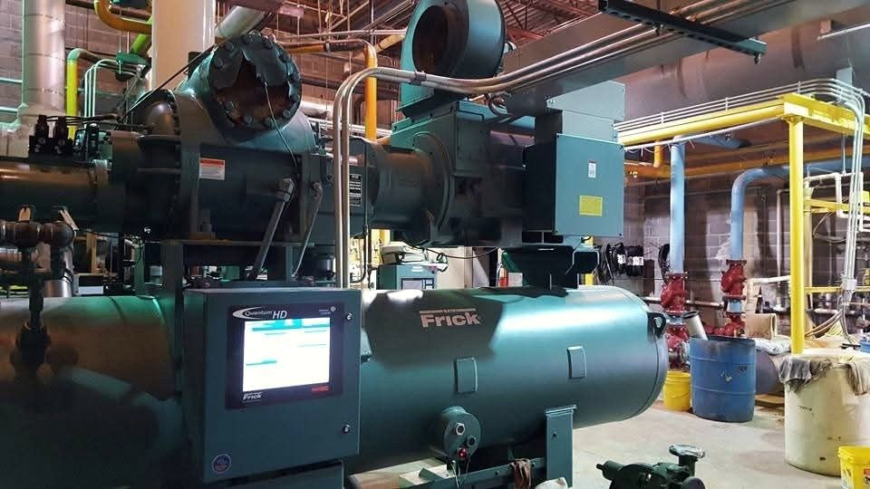 Machine room electrical installed by McClone Electric at an industrial ammonia refrigeration plant