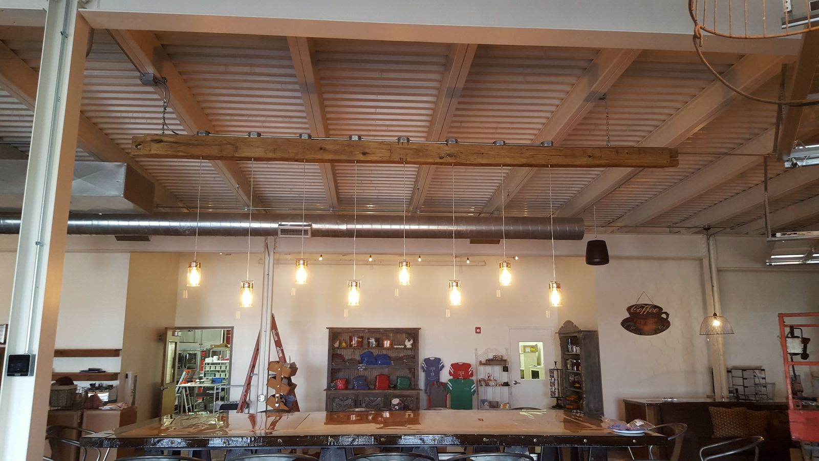 Dining room lighting installed by McClone Electric at a Warsaw, Indiana cafe
