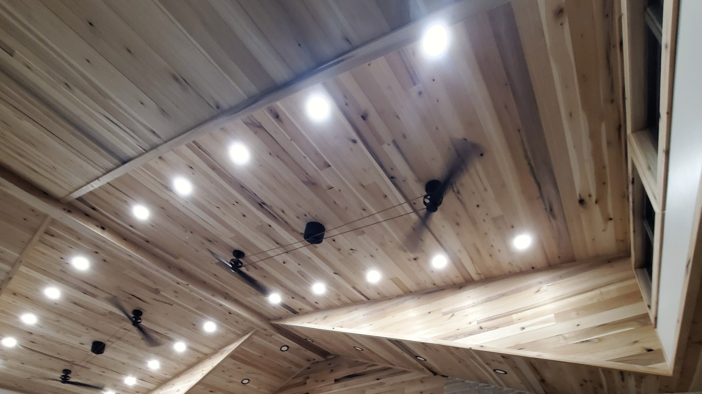 Living room lighting installed by McClone Electric