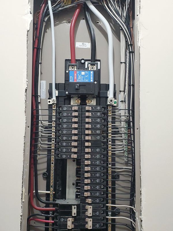 Electrical panel installed by McClone Electric