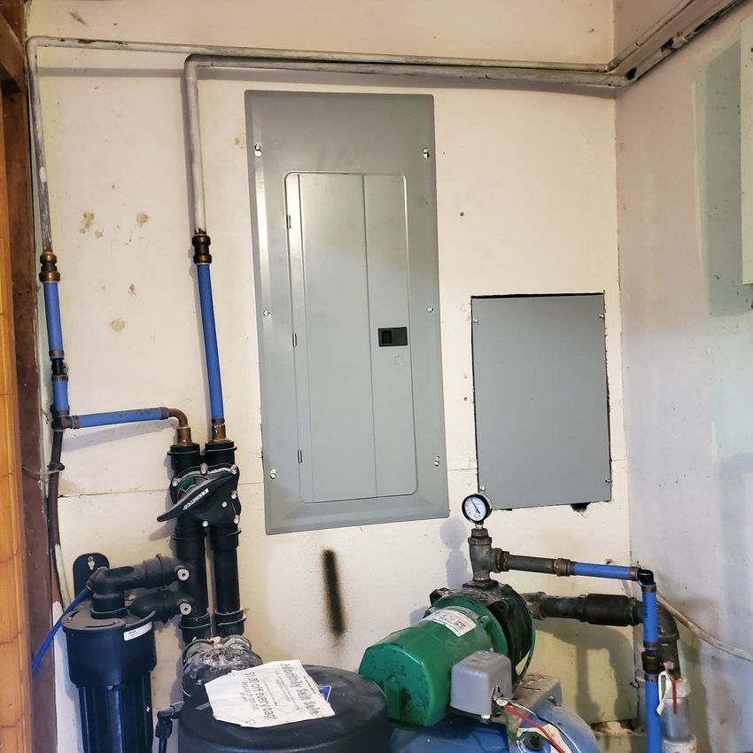 New electrical panel after a service upgrade by McClone Electric in Warsaw, Indiana