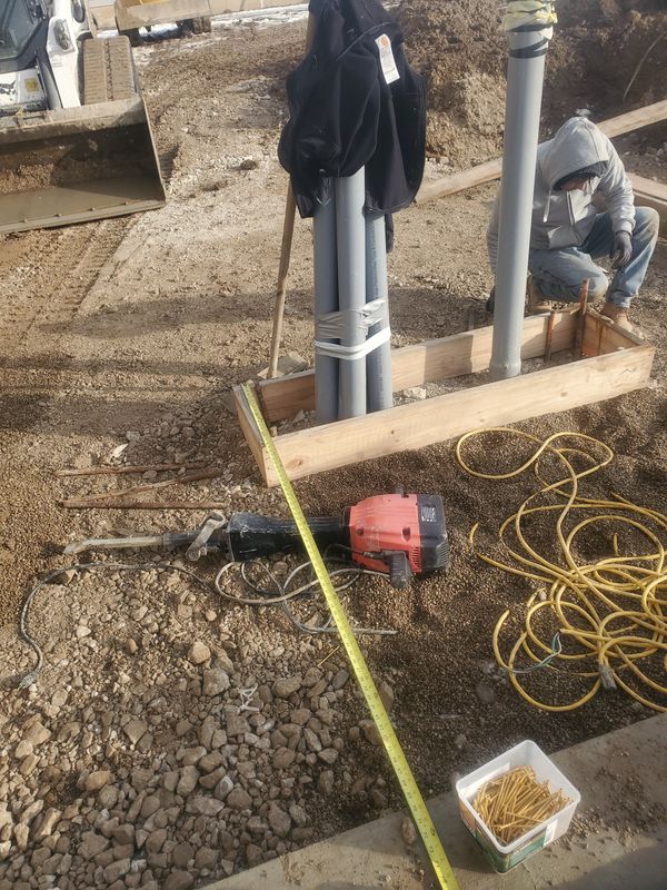 Underground electrical service trench installed by McClone Electric