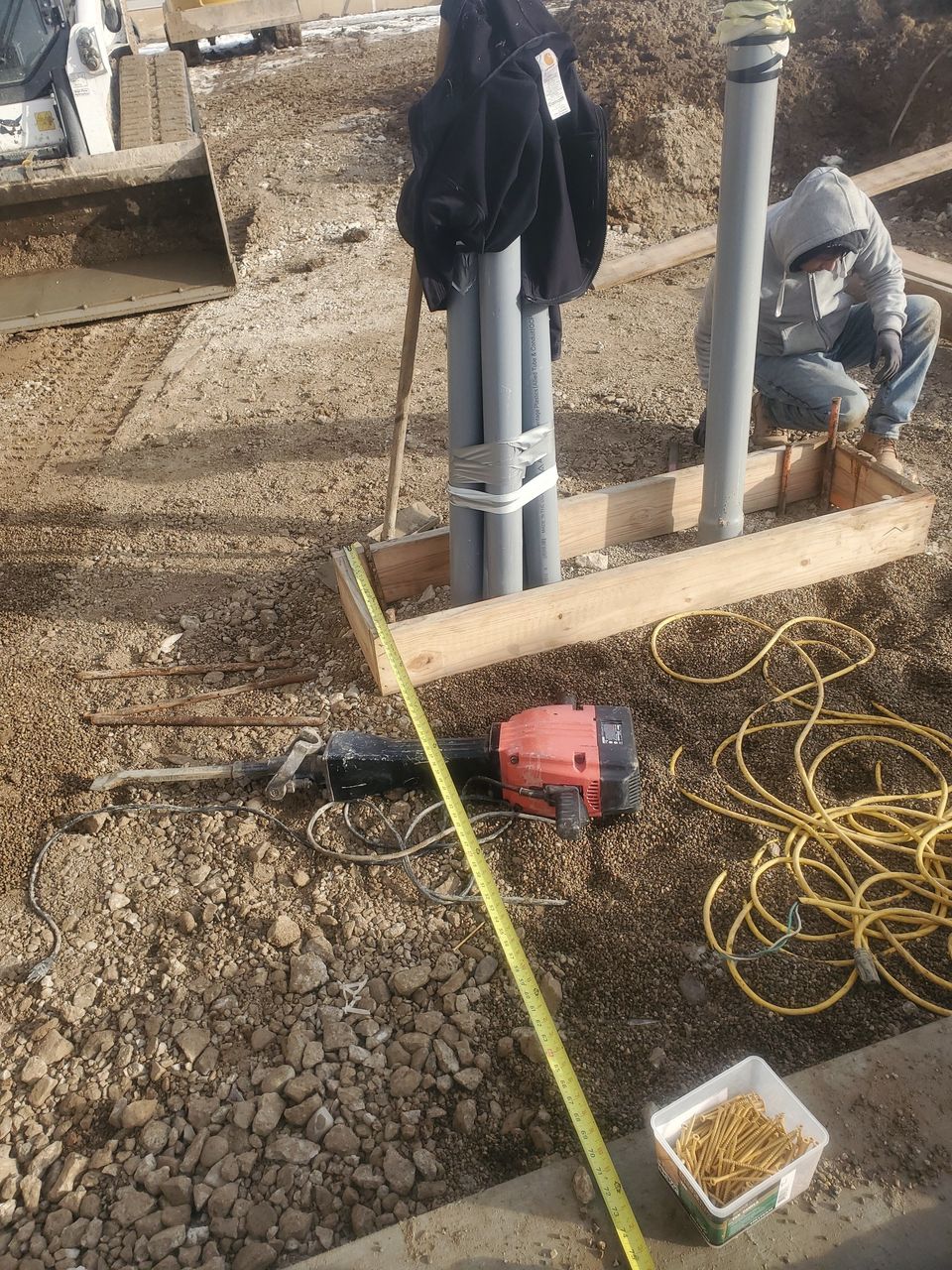 Underground electrical service trench installed by McClone Electric